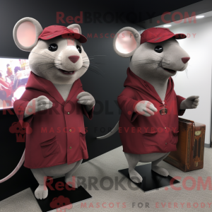 Maroon Rat maskotdraktfigur...