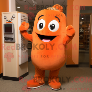 Orange telefon maskot...