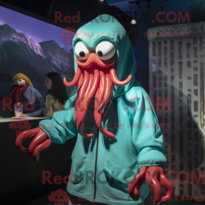 Kraken maskotdraktfigur...