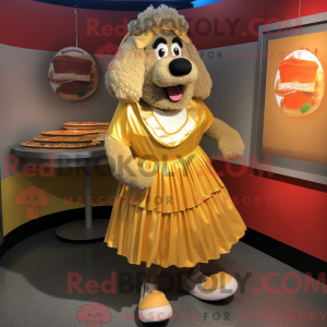 Gold Shepard S Pie mascot...