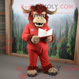 Red Bison maskot kostyme...