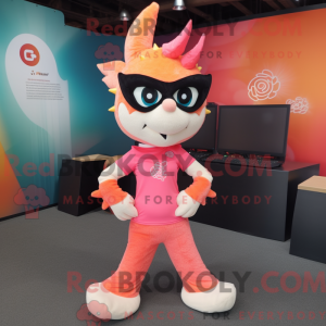 Peach Dragon Maskottchen...