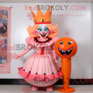 Peach Evil Clown mascot...