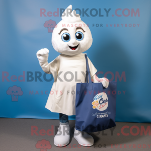 White Oyster mascot costume...
