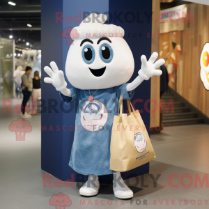 White Oyster mascot costume...