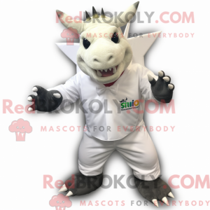 White Triceratops mascot...