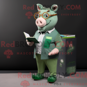 Green Sow-maskotdraktfigur...