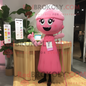 Rosa telefonmaskotkostyme...