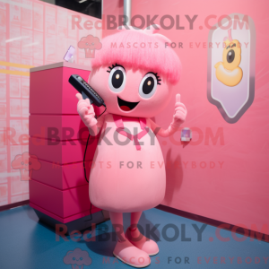 Rosa telefonmaskotkostyme...
