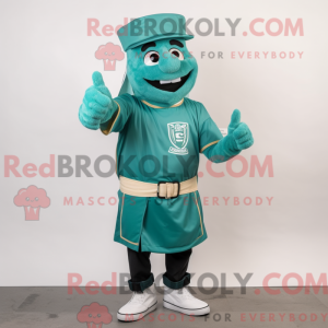 Teal Caesar Salad mascot...