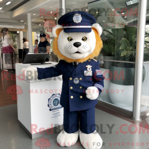 Navy Lion maskot kostume...