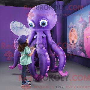 Purple Kraken mascot...