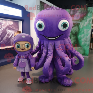 Purple Kraken mascot...