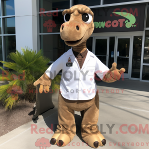 Brown Brachiosaurus mascot...