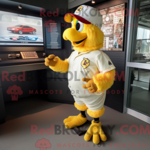 Gul kylling maskot kostume...