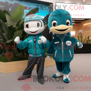 Teal Barracuda mascot...