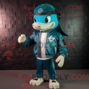 Teal Barracuda mascot...