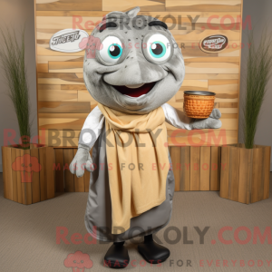 Postava maskota Grey Fish...