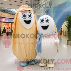 Cream Mango mascot costume...