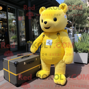 Citrongul bamse maskot...