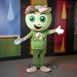 Olive Pizza mascot costume...