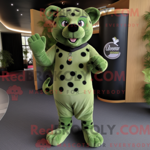 Olive Jaguar mascot costume...