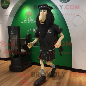 Black Celtic Harp mascot...