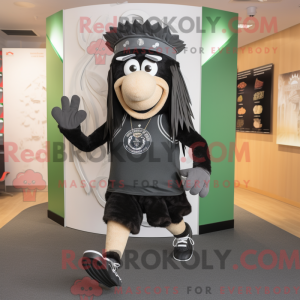 Black Celtic Harp mascot...