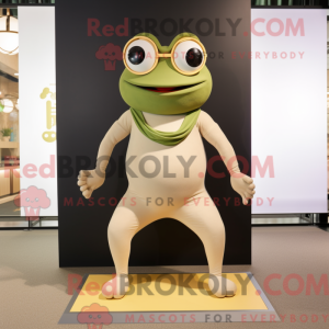 Tan Frog-maskotdraktfigur...