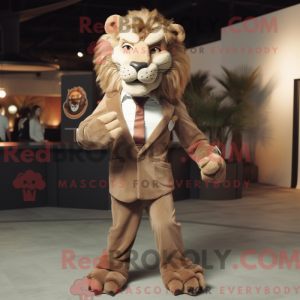 Brown Smilodon mascot...