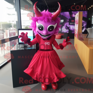 Magenta Devil Maskottchen...