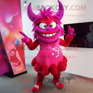 Magenta Devil maskot...