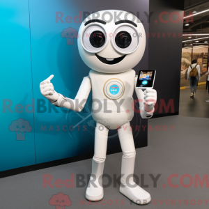 Cream Computer mascot...