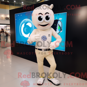 Cream Computer mascot...