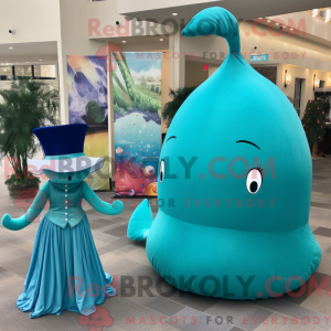 Cyan Narwhal máscara de...