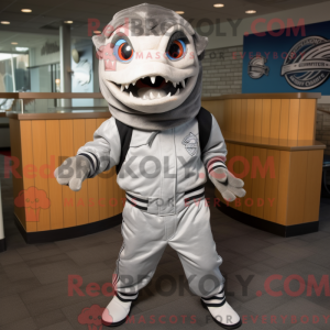 Silver Barracuda mascot...