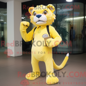 Citrongul Smilodon maskot...