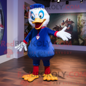 Blå Muscovy Duck maskot...
