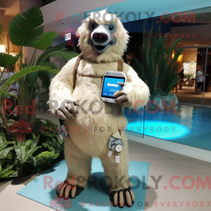 Cream Sloth Bear mascot...