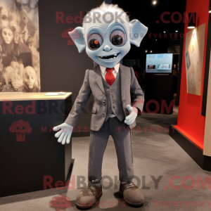Gray Vampire mascot costume...