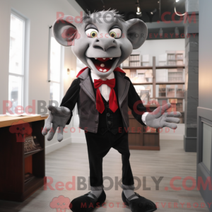 Grå vampyr maskot kostume...