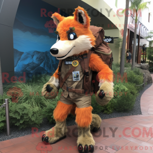 Rust Wolf maskot kostume...