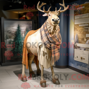 Tan Irish Elk mascot...