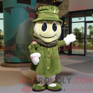 Cream Green Beret mascot...