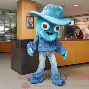 Blue Fried Calamari mascot...