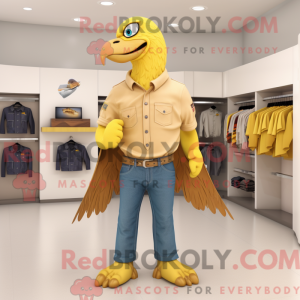Gold Bald Eagle mascot...