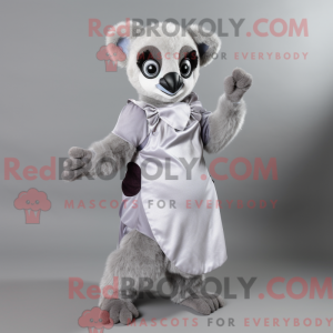 Zilvermaki mascottekostuum...