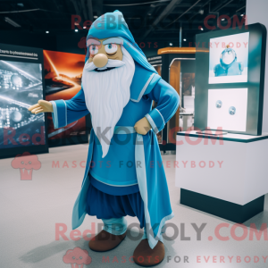 Cyan Wizard Maskottchen...
