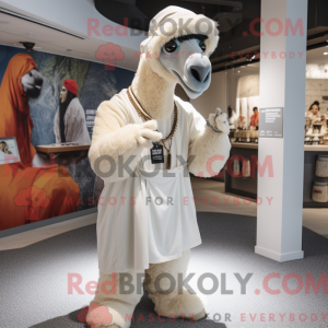 White Camel maskot kostume...