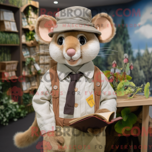 Tan Dormouse mascot costume...